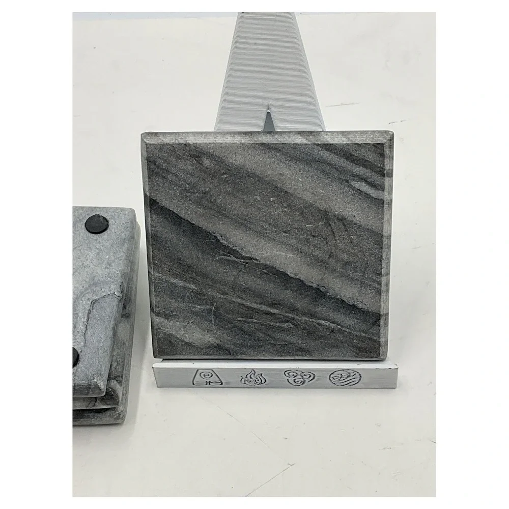 Natural Slate Coasters Set‎ of 4 with Stand Gray 4